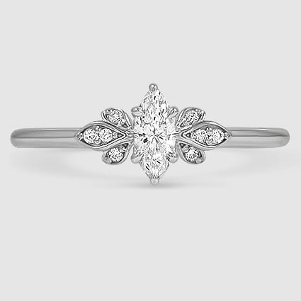 18K White Gold fiore 