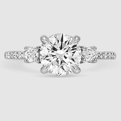 Platinum lyra three stone 
