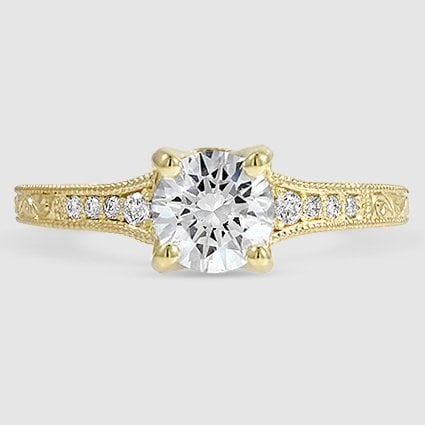 18K Yellow Gold hudson engraved 