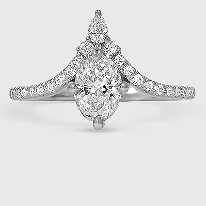 18K White Gold nouveau 