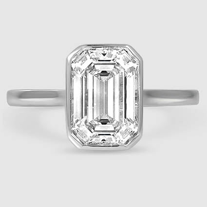 18K White Gold luna 2mm bezel 