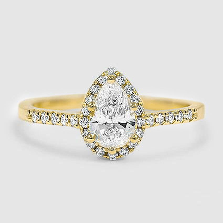 18K Yellow Gold odessa halo 