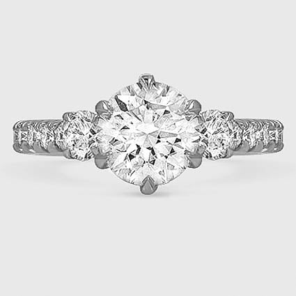 Platinum gramercy three stone 