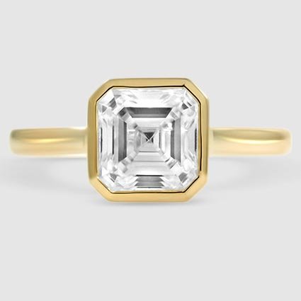 18K Yellow Gold luna 2mm bezel 