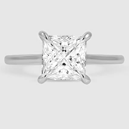 18K White Gold 1.4mm provence solitaire 