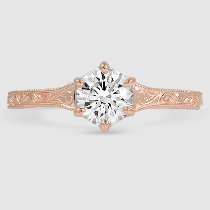 14K Rose Gold hudson engraved 