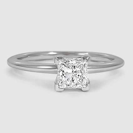 18K White Gold four-prong comfort fit 1.5mm 