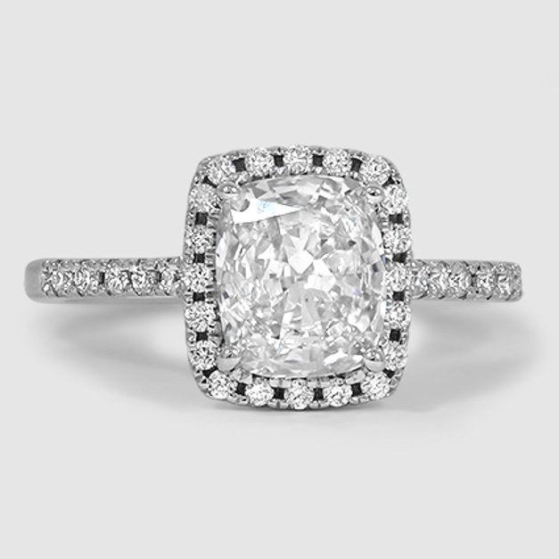 18K White Gold odessa halo 