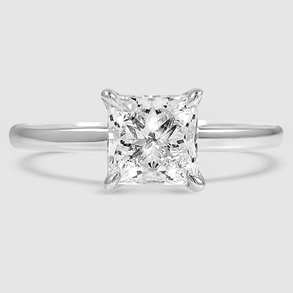 18K White Gold elodie 1.8mm solitaire 