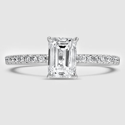 18K White Gold ballad three-quarter coverage 