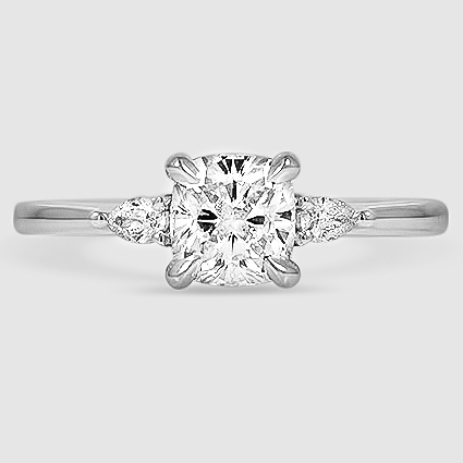 18K White Gold aria three stone 
