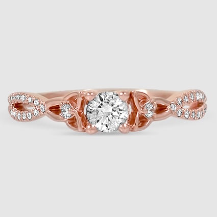 14K Rose Gold luxe celtic love knot 