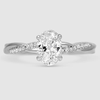 18K White Gold petite twisted vine 
