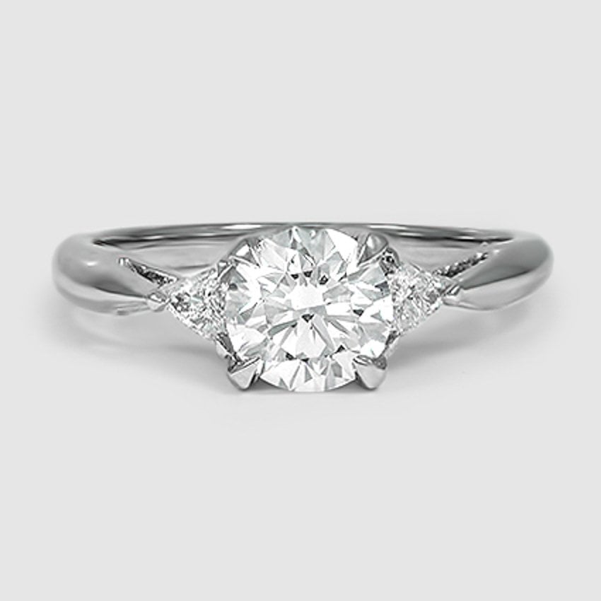 Platinum trillion cut three stone 