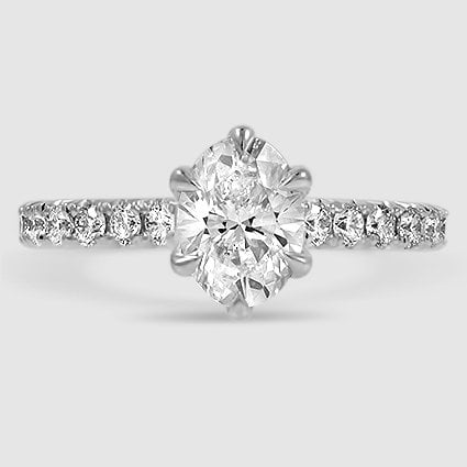 18K White Gold sienna three-quarter coverage 