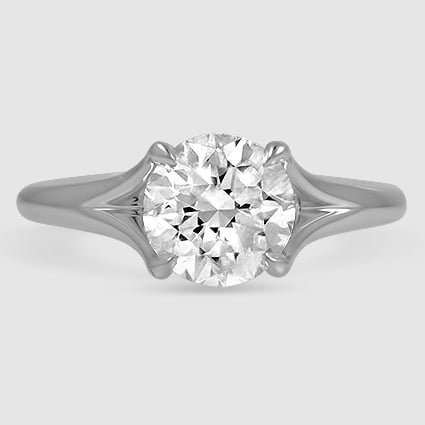 18K White Gold reverie solitaire 
