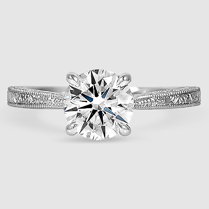Platinum elsie engraved 