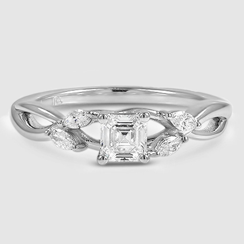 18K White Gold willow 