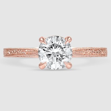 14K Rose Gold elsie engraved 