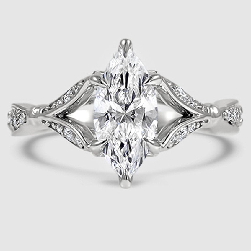 18K White Gold zinnia 