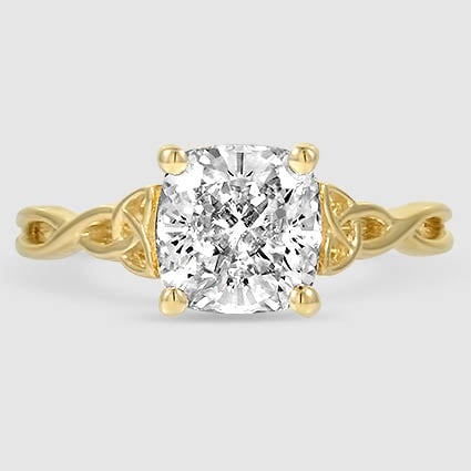 18K Yellow Gold celtic love knot 