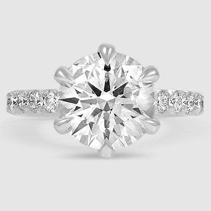 3.5ct Round Diamond Engagement Ring, F VS2 Round Engagement Ring, 14K White  Gold Diamond Ring, Hidden Halo Diamond Ring, Ring Women Jewelry -   Canada