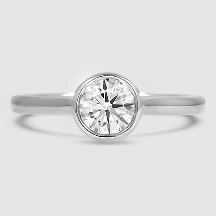 18K White Gold luna 2mm bezel 