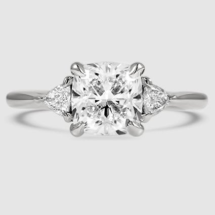Platinum trillion cut three stone 
