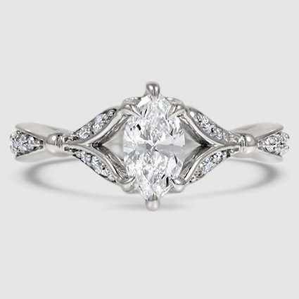 18K White Gold zinnia 