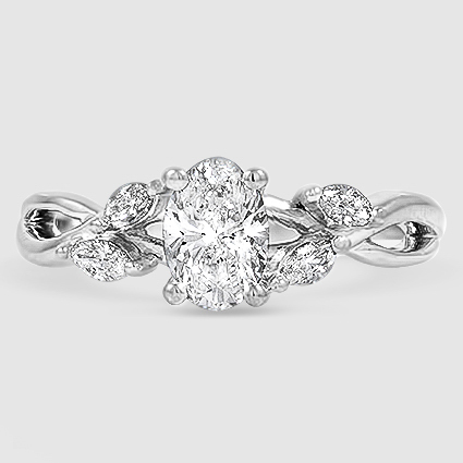 18K White Gold willow 