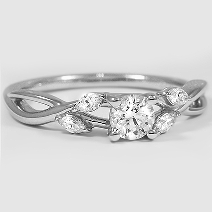 18K White Gold willow 