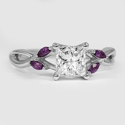 18K White Gold willow (Modified with Custom Accent Gems)
