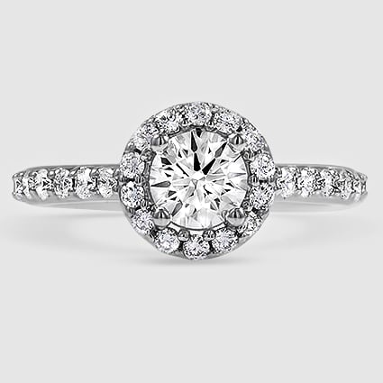 18K White Gold halo 