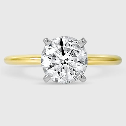 18K Yellow Gold four-prong comfort fit 1.5mm 