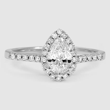 18K White Gold odessa halo 