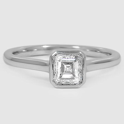 18K White Gold luna 2mm bezel 