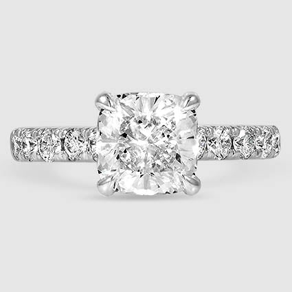 18K White Gold anthology half-coverage 
