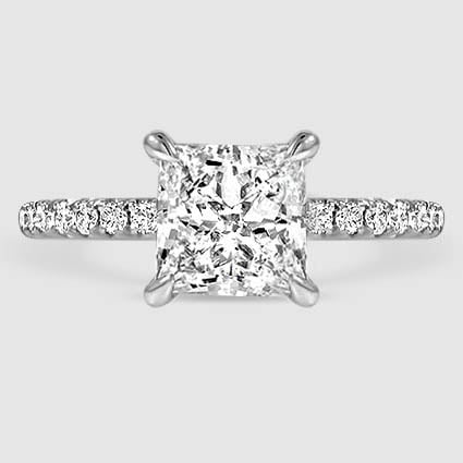 18K White Gold amelie half-coverage 