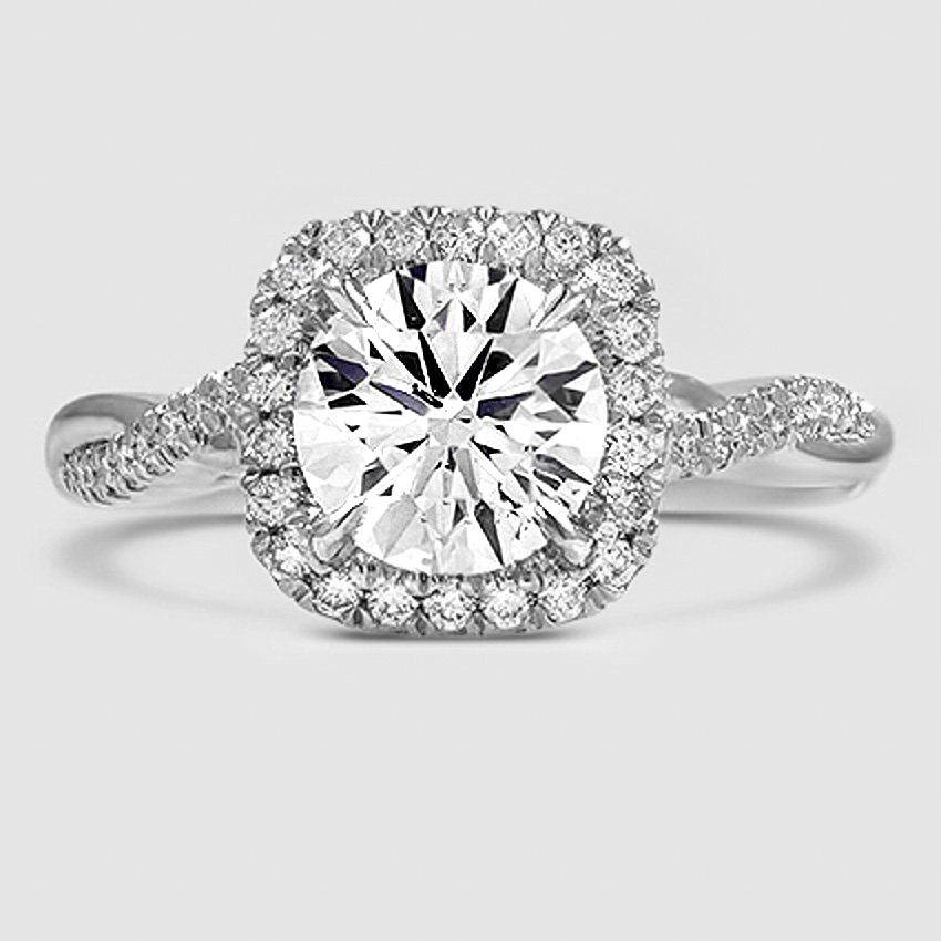 Platinum petite twisted vine halo 