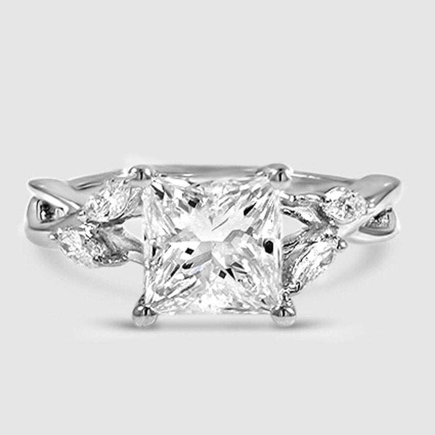 18K White Gold willow 