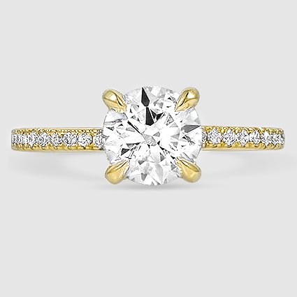 18K Yellow Gold viviana three-quarter coverage 
