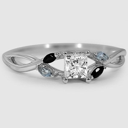 18K White Gold willow (Modified with Custom Accent Gems)