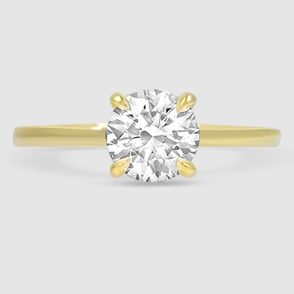 18K Yellow Gold 1.4mm provence solitaire 