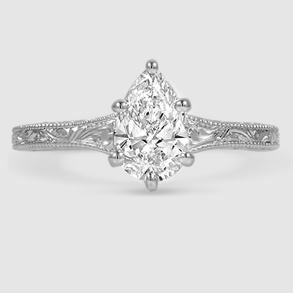 18K White Gold hudson engraved 