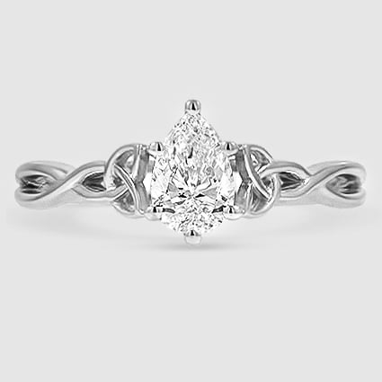 JewelryPalace Vintage Engagement Rings for Women, 14K Gold Plated 925  Sterling Silver Cubic Zirconia Promise Rings for Her, Anniversary Celtic  Knot Princess Cut Solitaire Simulated Diamond Ring | Amazon.com