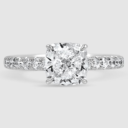 18K White Gold sienna half coverage 