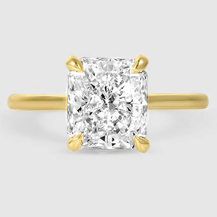 18K Yellow Gold 1.4mm provence solitaire 