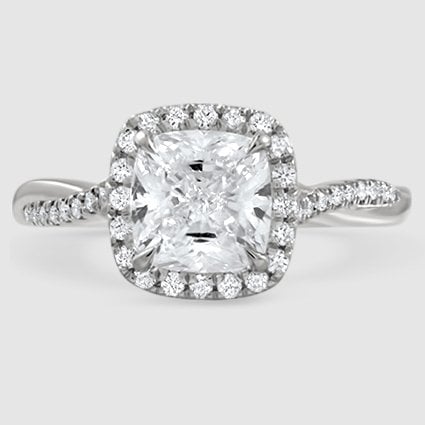 Platinum petite twisted vine halo 