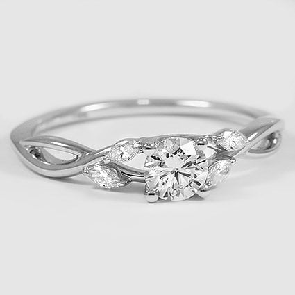 18K White Gold willow 
