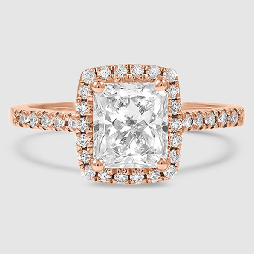 14K Rose Gold odessa halo 